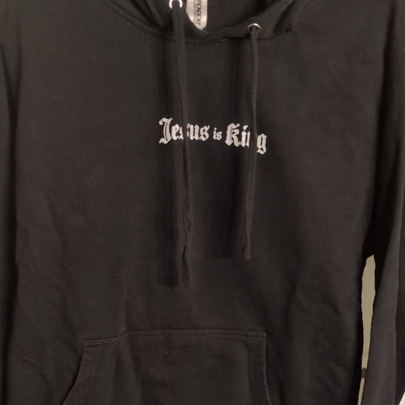 Independent Other - Men's Black Hoodie with 'Jesus is King' Design